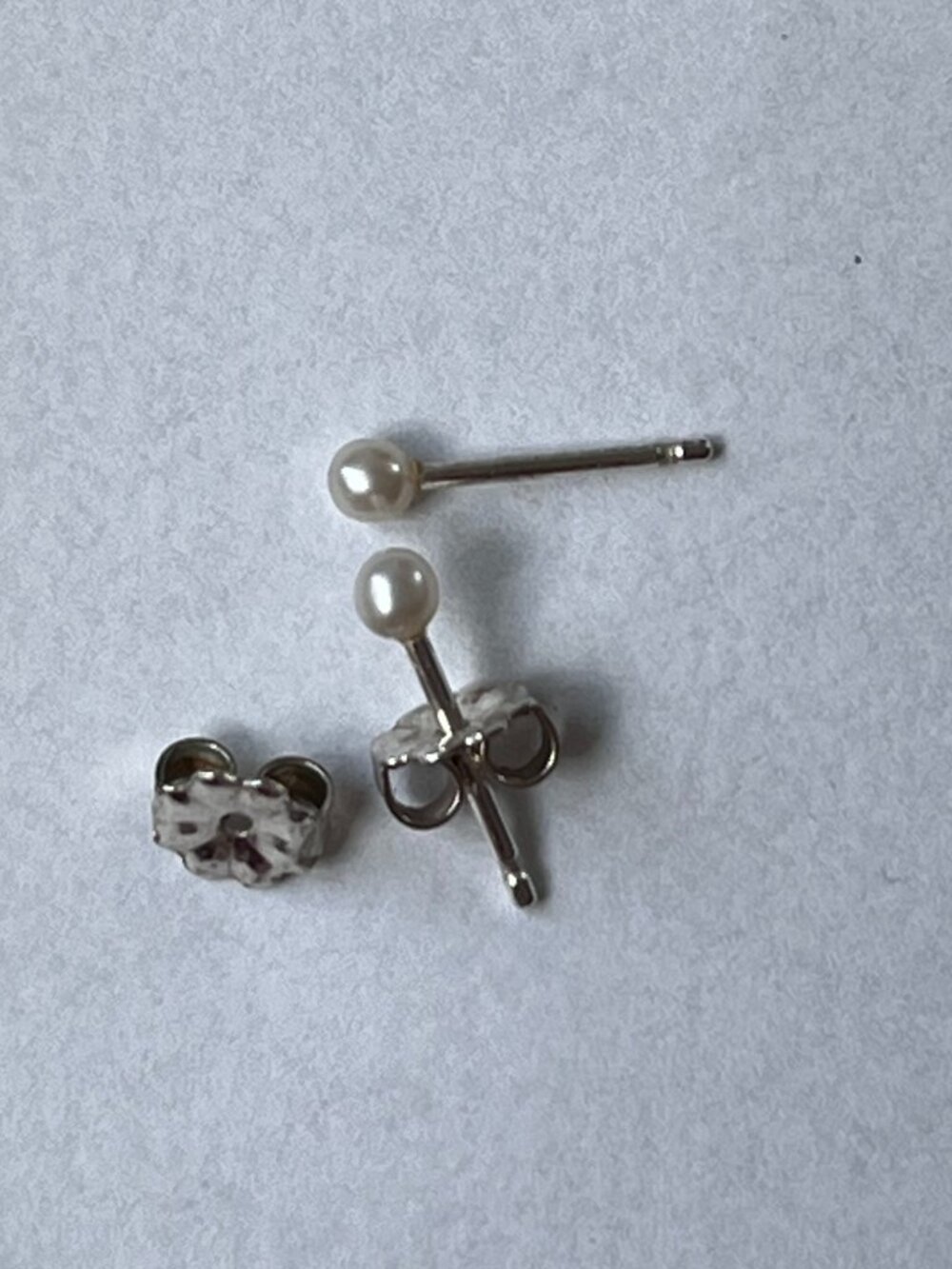 GLDN Freshwater Pearl Tiny Stud Earrings Sterling Silver